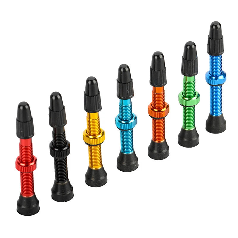 2pcs/bag Bicycle Bike Tubeless Presta Valves Stems Aluminium Alloy 40mm 44mm 48mm 60mm 80mm with Valve Core Removal Tool
