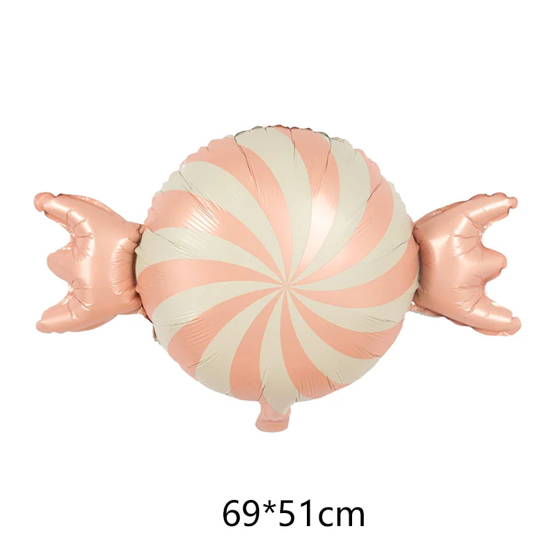 Cute Matte Rainbow Cake Bear Foil Balloon Kids Adult Birthday Party Decorations Cartoon Bow Candy Ice Cream Balloons Globos
