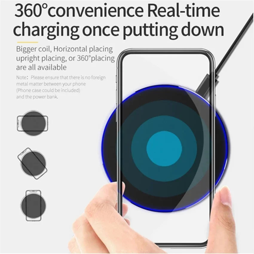 30W Super Fast Wireless Charger For Samsung Galaxy S20 S10 S9 S8 Note Phone Charging Pad For iPhone 15 14 13 12 Pro Xs Max X 8