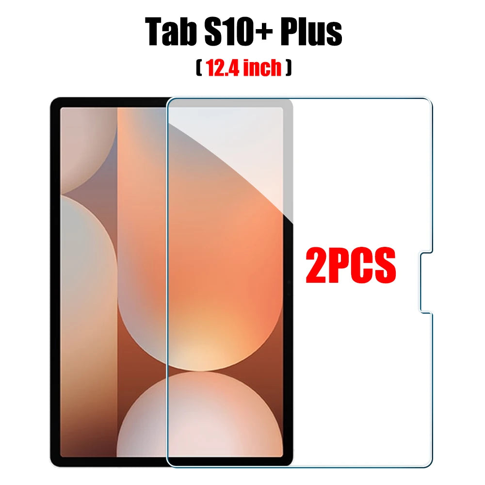 2PCS Tempered Glass Screen Protector for Samsung Galaxy Tab S10 Ultra Plus S10+ Clear Glass Tablet Accessories 9H Film