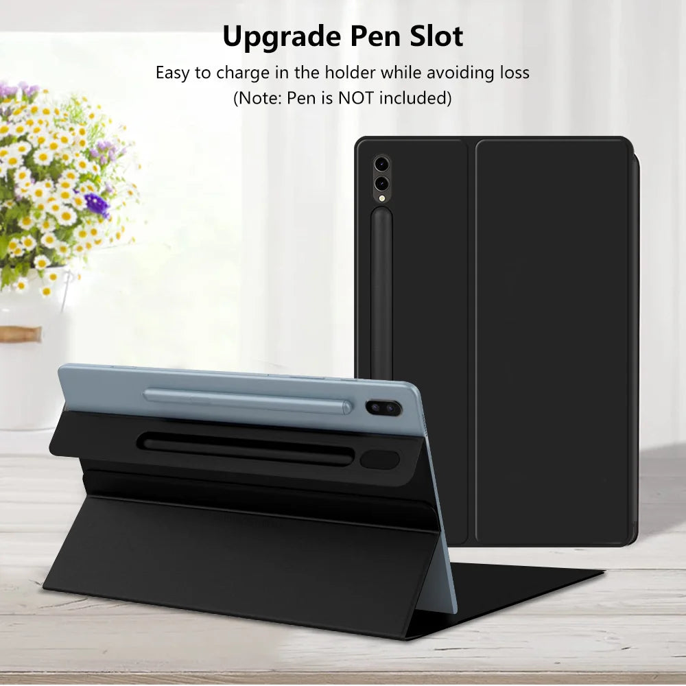 Magnetic Case for Samsung Galaxy S9 S8 Ultra Case Tablet Cover for Galaxy Tab S7 S9 FE Plus Case Slim Protective Leather Funda