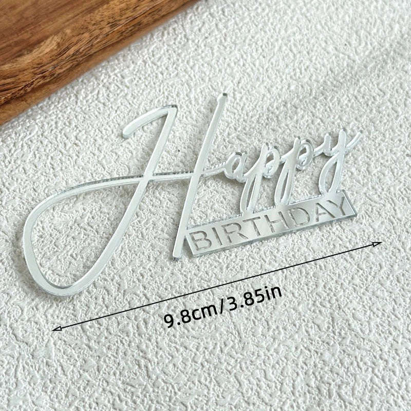 1/3/5pcs Acrylic Birthday Queen Gold Cake Topper Happy Birthday Party Sides Cake Decorations Accessories