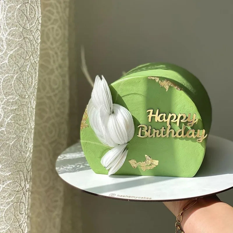 1/3/5pcs Acrylic Birthday Queen Gold Cake Topper Happy Birthday Party Sides Cake Decorations Accessories