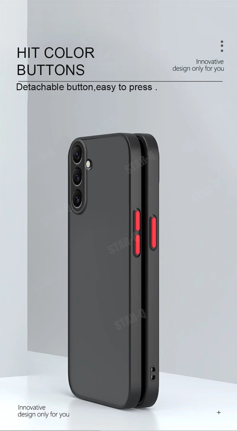 A 55 35 25 15 24 Matte Hard Case For Samsung Galaxy A55 A35 A25 A15 A24 A14 A54 A34 A05s 4g 5g Silicone Frosted Back Cover 34 54