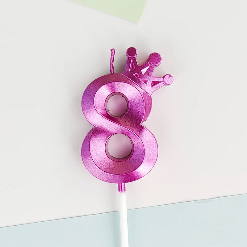 Happy Birthday Cake Crown Digital Candle Crown Children's Party Decoration Ornaments Opera Digital Celebration Candle