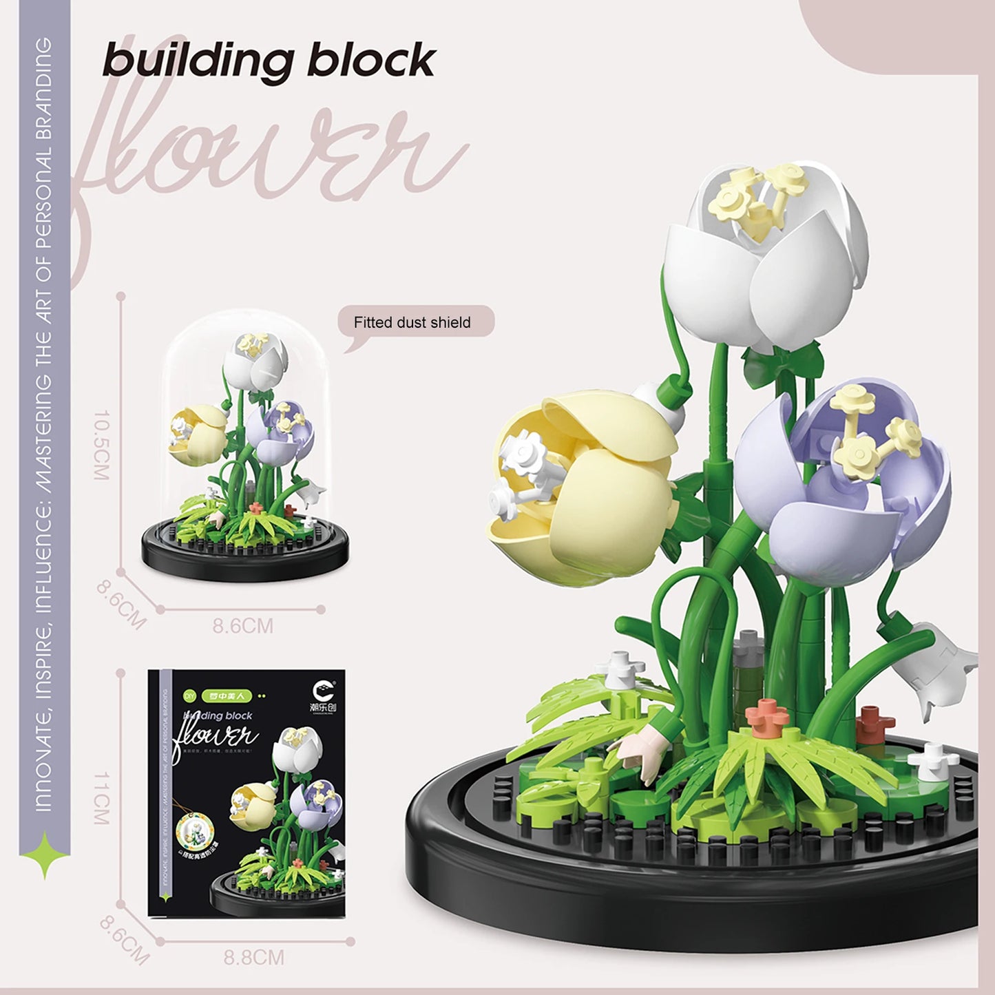 Diy Micro Flower Building Blocks Mini Bricks Particles Eternal Life Flowers Home Decoration Assembling Puzzle Toy Christmas Gift