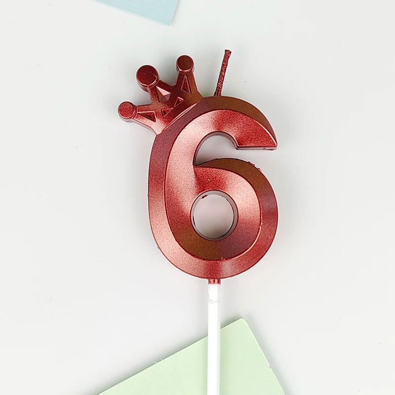 Happy Birthday Cake Crown Digital Candle Crown Children's Party Decoration Ornaments Opera Digital Celebration Candle