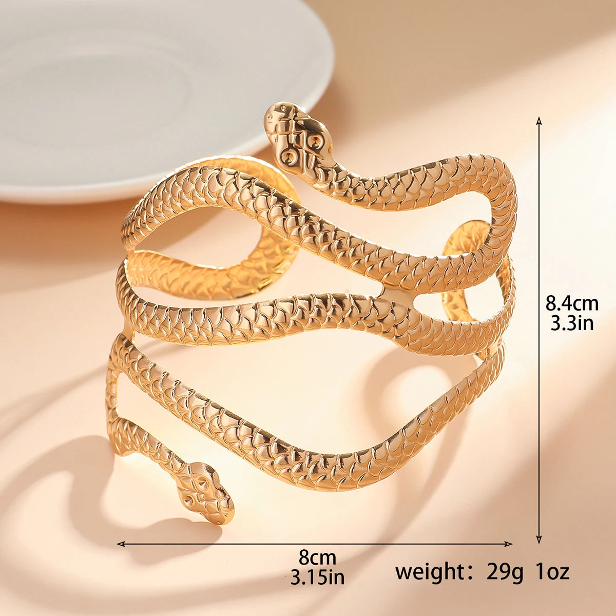 1PC Women's European and American Fashion Gold Geometric Arm Chain Bracelet, Date Travel Banquet Party Festival Dress up Gift