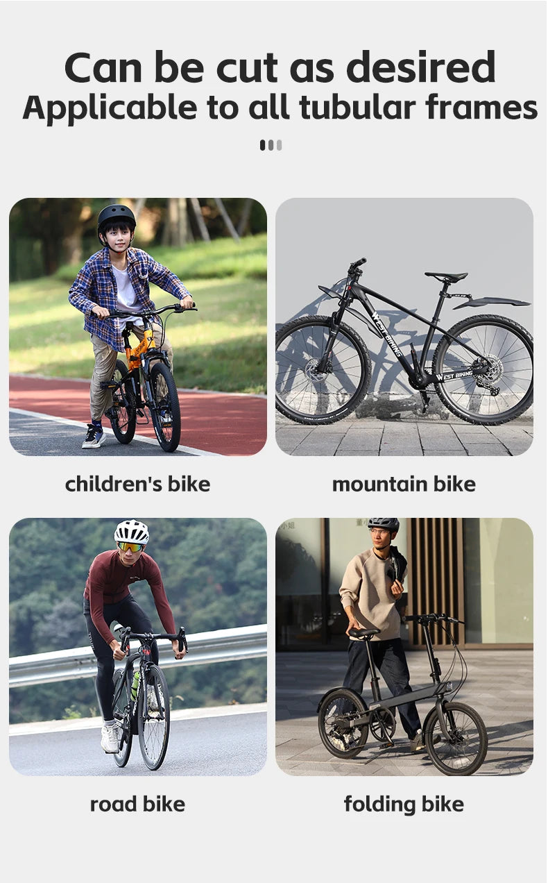 WEST BIKING Bicycle Chain Protection Sticker Mountain Bike Carbon Fiber Chain Sticker Folding Frame Anti-scratch Protective Film