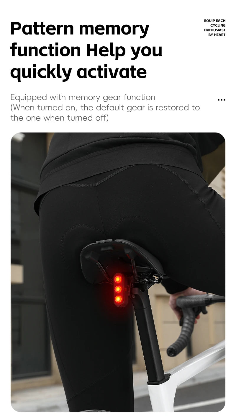WEST BIKING Waterproof Bike Tail Light Smart Brake Sensing Rechargeable LED Cycling Rear Light Night Warning Bicycle Accessories