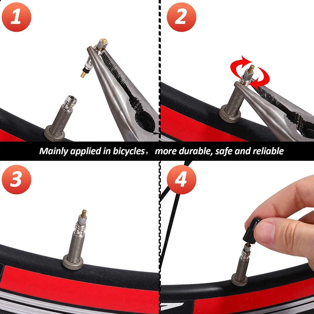 Bicycle Removable Presta Valve Core Bike Replacement Brass Tubeless Core Remover Tool for Tubeless for Road MTB Bike