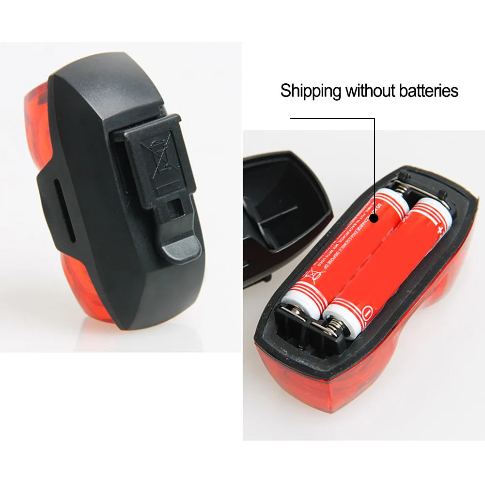 1pc Bicycle Rear Light AAA Batteries High Visibility Red Light Tail Light Horizontal Or Vertical MTB Road Bike Lamps Accessories