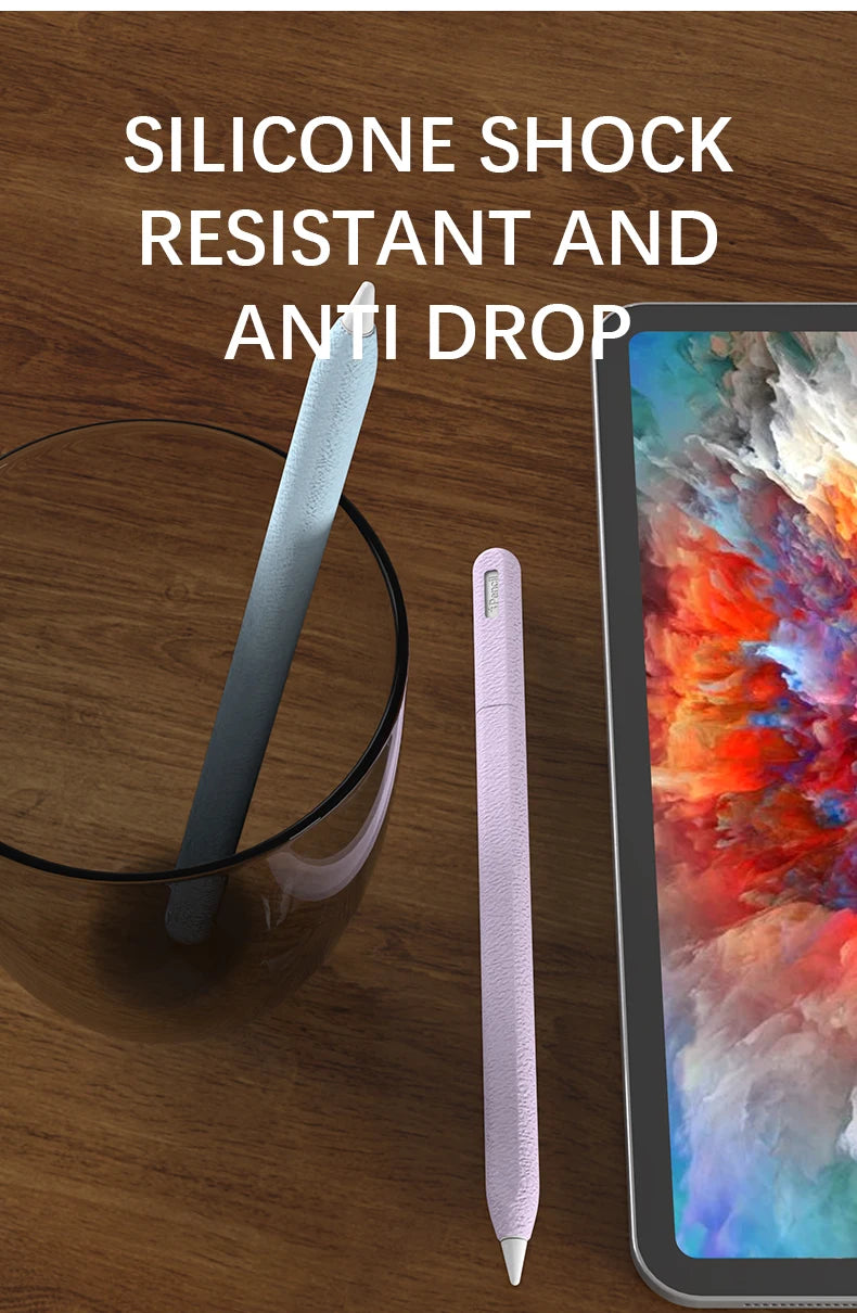 Apple Pencil Case Silicone Tablet Stylus Protection Case Solid Color Shockproof for Apple Pencil 1st Or 2nd Generation Or Pencil Pro