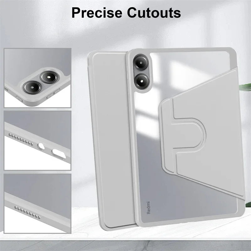 360 Rotation Cover For Redmi Pad Pro Case 12.1 inch with Pencil Holder Cover For Redmi Pad Pro Poco Pad 12 1 2024 Tablet Case