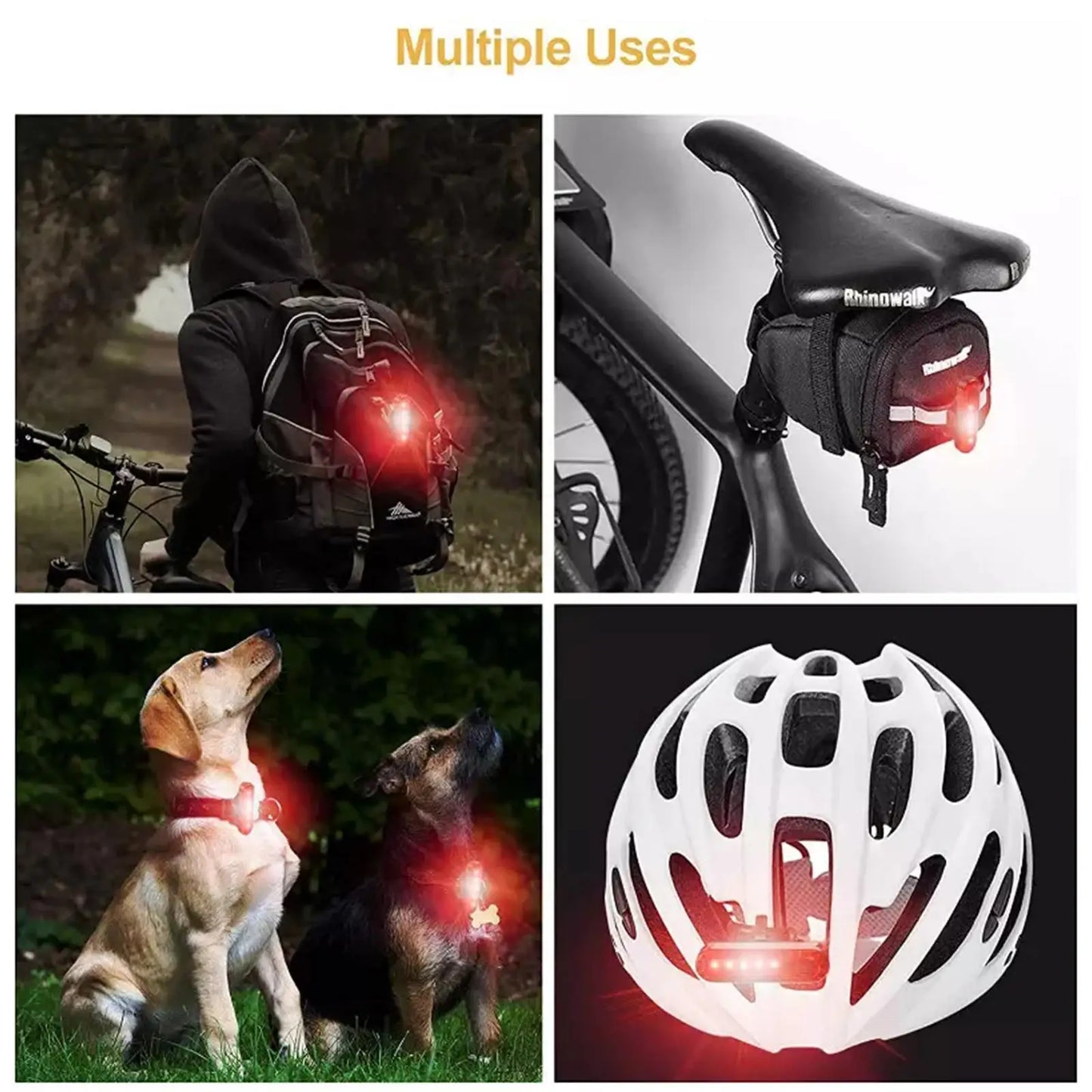 USB Rechargeable Bicycle Light Cycling Rear Light LED Taillight Waterproof MTB Road Bike Light Back Lamp for Bicycle D2K2