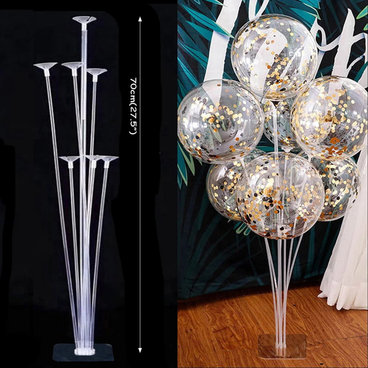 1/2set Adjustable Balloon Stand Metal or Plastic Balloon Column Stand With Bases Balloon Tower Pillar for Graduation Birthday Wedding Party