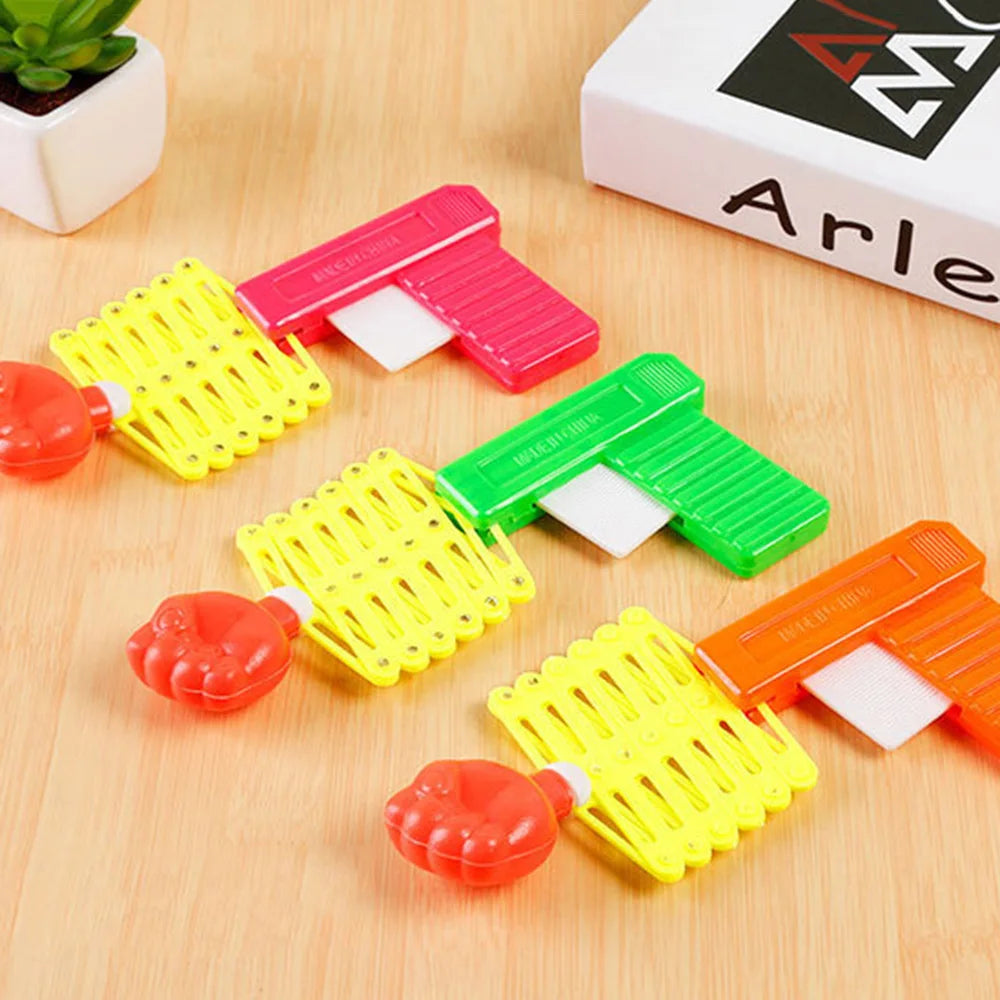 Retractable Fist Shooter Trick Toy Gun Funny Child Prank Toys Kids Plastic Festival Gift for Fun Classic Elastic Telescopic Fist