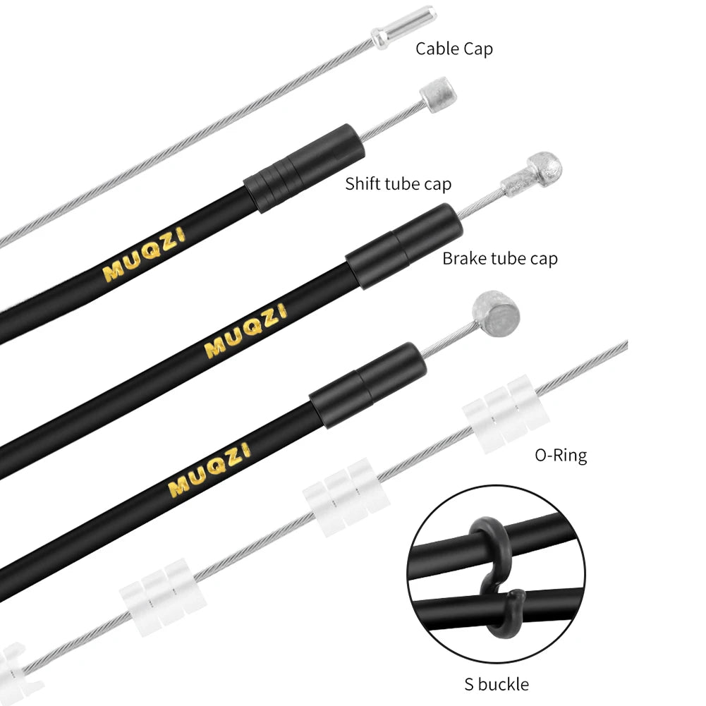 MUQZI MTB Road Bike Brake Cable Shift Line Set Universal Bicycle Shift Brake Cable Kit Transmission Tube Cables Wire