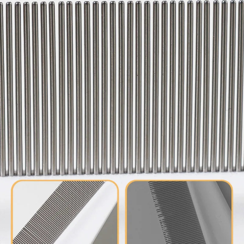 Pet Hair Shedding Comb Stainless Steel Flea Comb for Cat Dog Pet Comfort Flea Hair Grooming Comb Pet Cleaning Supplies 