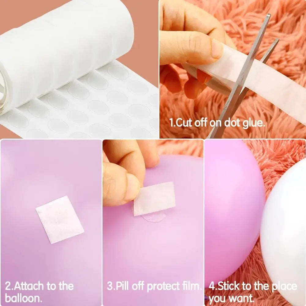 Double Sided Clear Sticky Point Tape Balloon Glue Dot Adhesive Birthday Wedding Party Balloons Glue Sticker Photoes Stand Arch