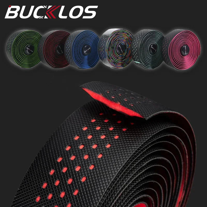 BUCKLOS Road Bike Handlebar Tape Soft PU EVA Gravel Bicycle Bar Tape Anti-Slip Shock Absorption Breath Grip Tape Cycling Parts