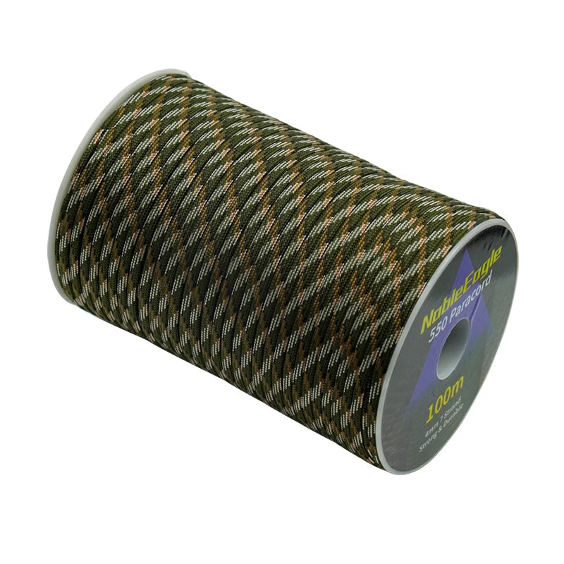 Military 550 Paracord Rope 100M 50M 31M 7 Strand 4mm Parachute Cord Outdoor Camping Survival Gear DIY Bracelet Tent Line