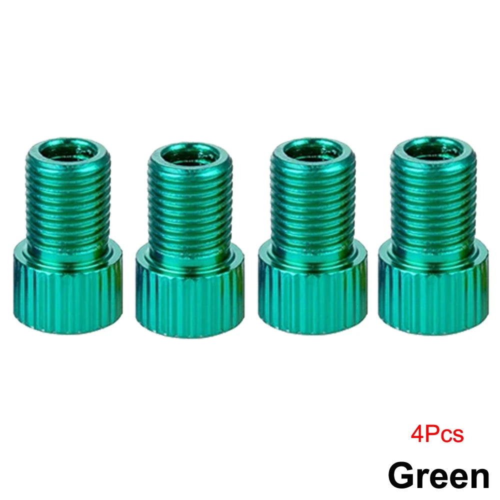 4Pcs Presta Valve Adapter - Convert Presta to Schrader - French/UK to US - Inflate Tire Using Standard Pump or Air Compressor