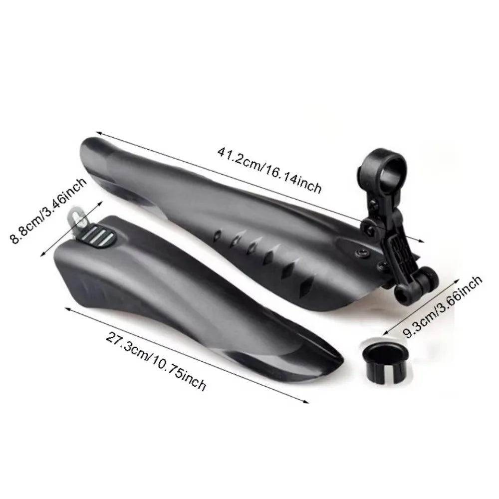 2pcs Bicycle Fender PP Soft Plastic Suitable Bicycles Rear Shock BIKE Thicken Splash Protection Accessory
