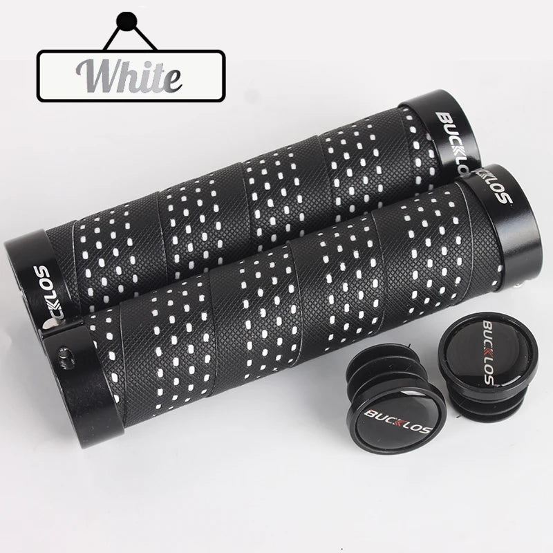 BUCKLOS Bicycle Grips Bike Handlebar Grips Non-slip Aluminum Double Lock Bicycle Handles MTB Cuffs Mountain Bike Grips
