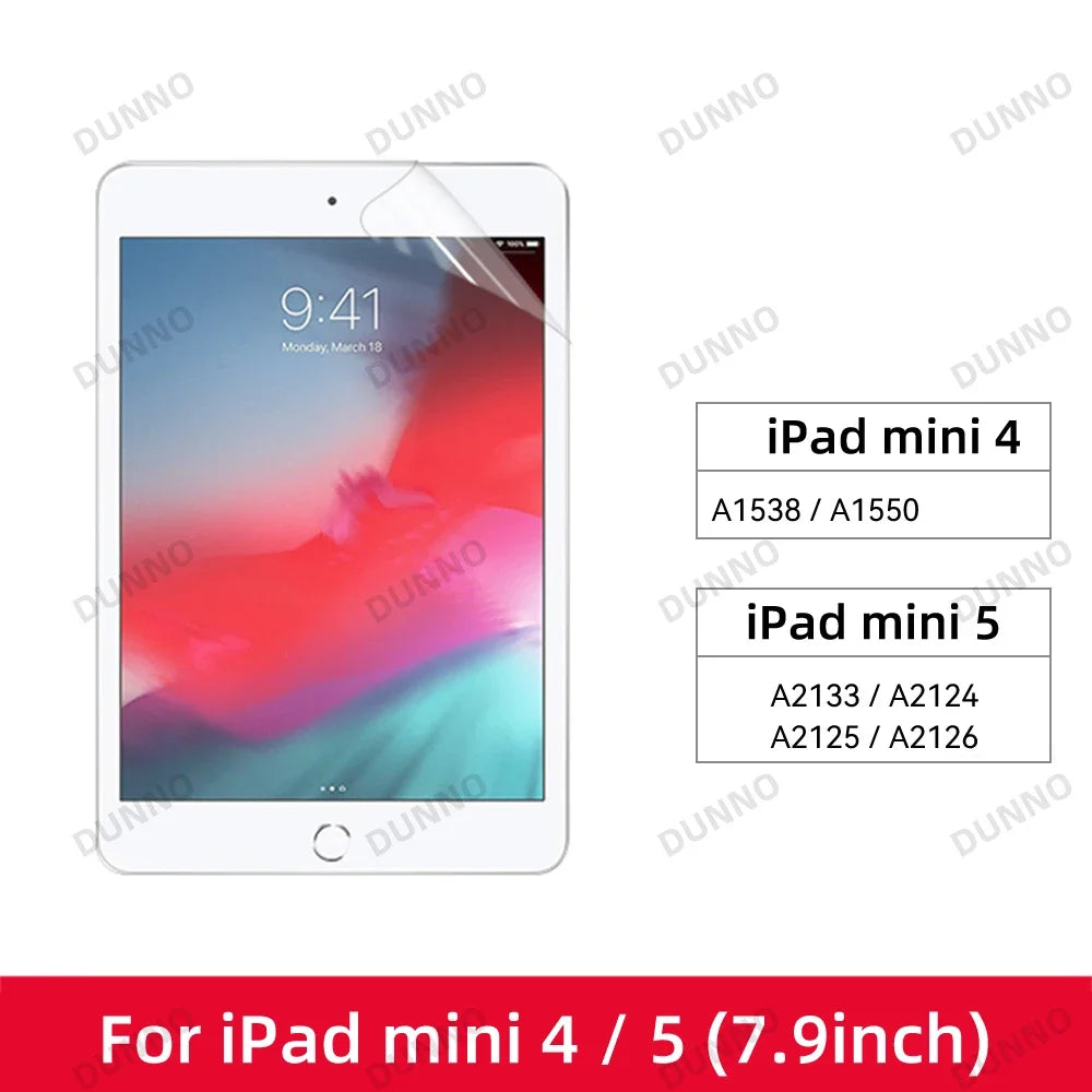 For iPad Air 6 2024 Pro 11/13 M4 Screen Protector Film Paper Feel Matte PET Painting for iPad 7th 8th 9th 10th Generation