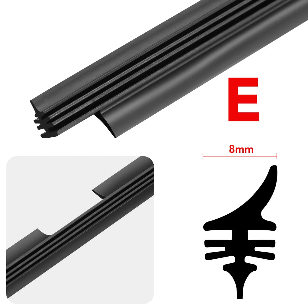 Car Wiper Rubber Strips Refill Wiper Blade Replacement Parts All Types Seasons Windshield Wiper Blades Blade Soft Car Accessorie