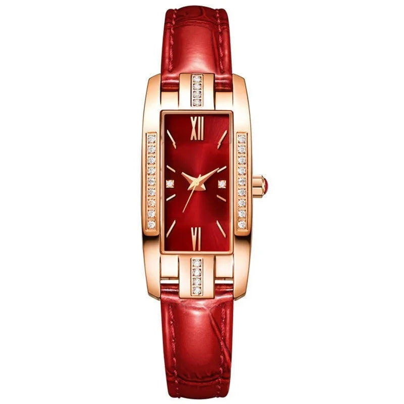 Little Green Watch Women's Watch Diamond Set Quartz Small Square Watch