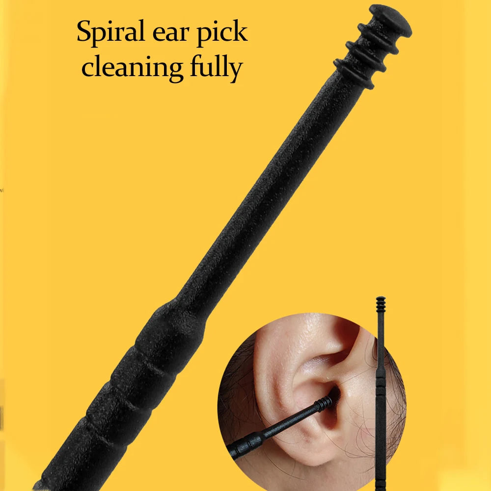 7Pcs ABS+tainless Steel Earpick Ear Cleaner Spoon Ear Care Cleaning Tool Ear Wax Removal Kit Ear Wax Ear Wax Removal Tool