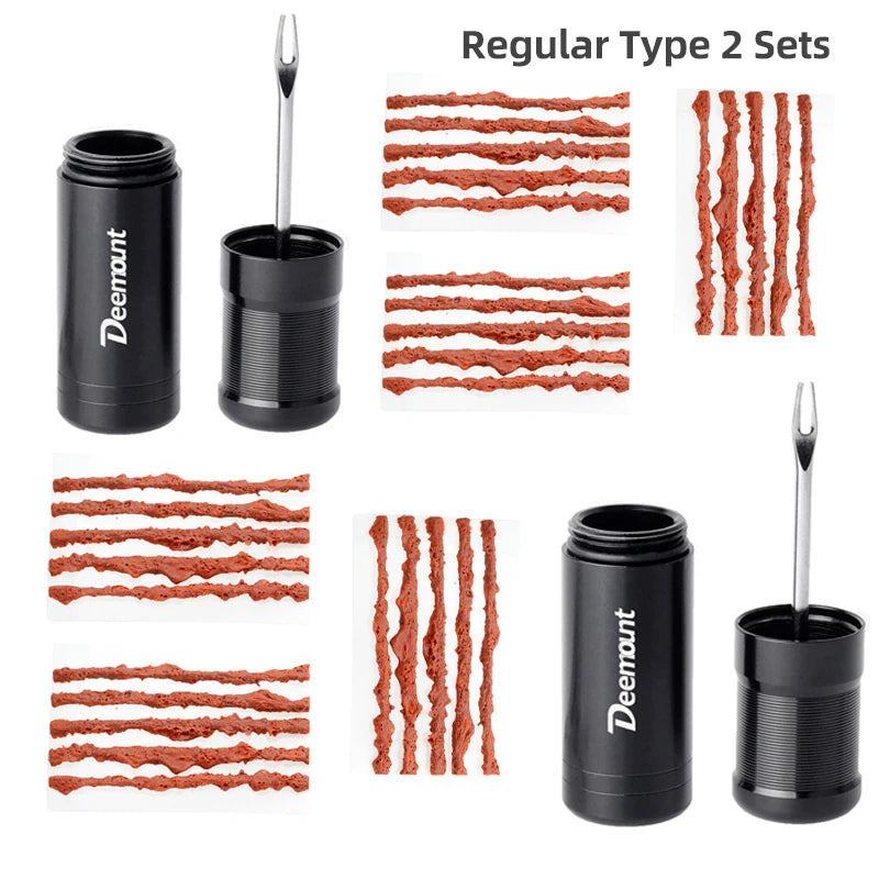 Deemount original Bicycle Tubeless Tire Repair Tool Tyre Drill Puncture for Urgent Glue Free Repair Optional Rubber Stripe