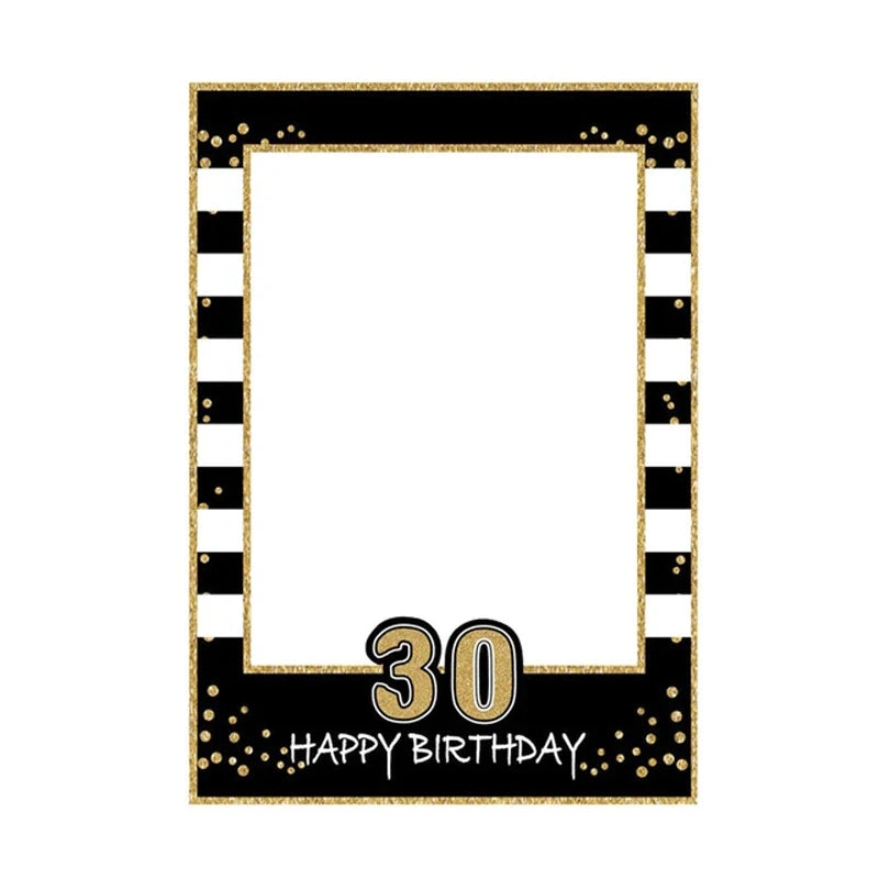 Birthday Photo Booth Frame Props ONE Year Old Birthday Party Decorations Adult Photo Booth Props 1/16/21/25/30/40/50/60th