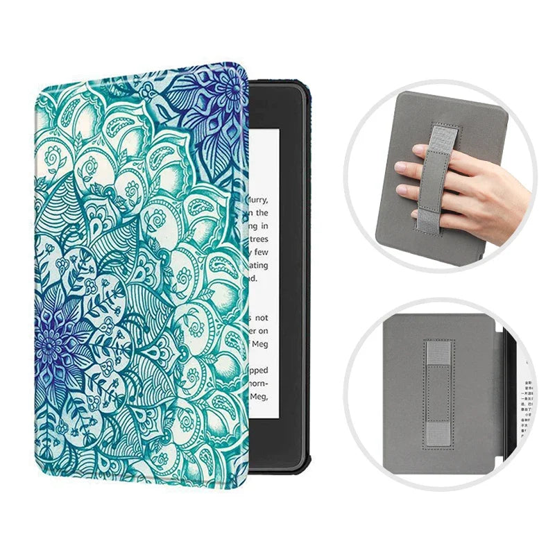 For Kindle 11th Generation 2024 Case 6'' with Hand Strap Kindle 6 inch Case Ebook C2V2L3 Auto Wake Sleep Cover PU Leather Funda