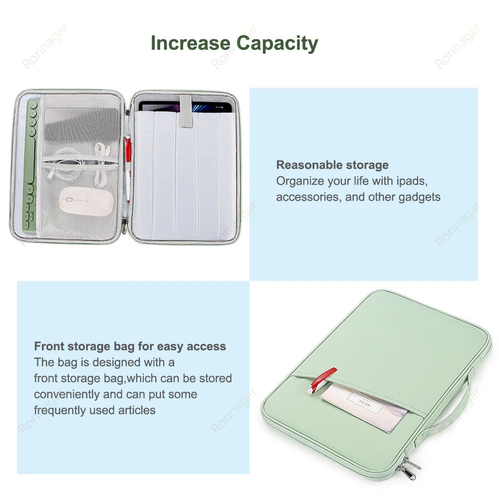 Sleeve Handbag Funda For Samsung Galaxy Tab S10 Plus SM-X820 SM-X826B 12.4" S9/S8/S7 Plus Tab S10 Ultra 14.6 Inch Pouch Case Bag