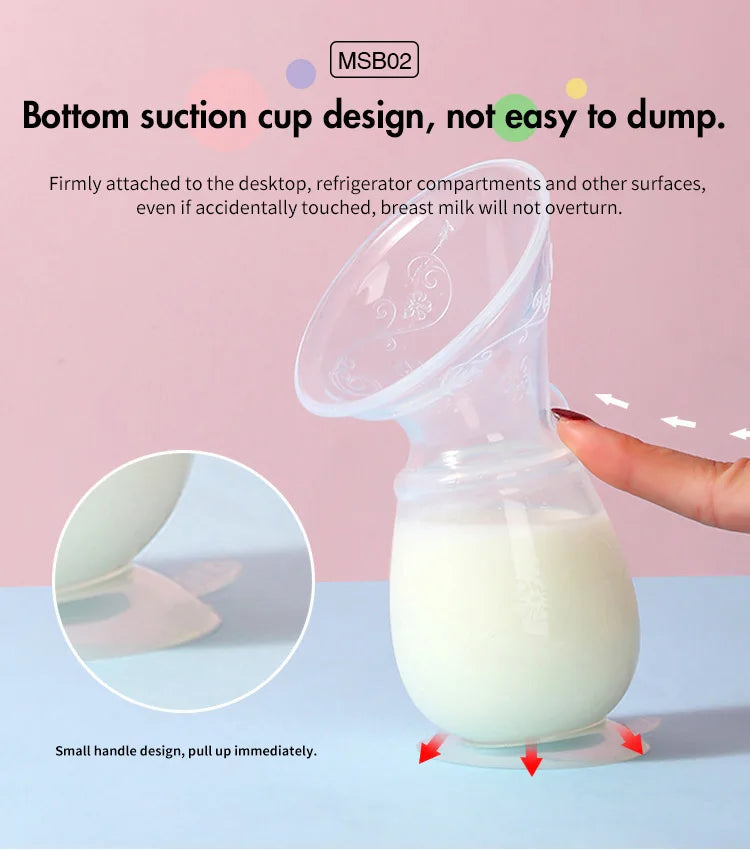 Dr.isla Baby Feeding Manual Breast Pump Partner Breast Collector Automatic Correction Breast Milk Silicone Pumps BPA Free