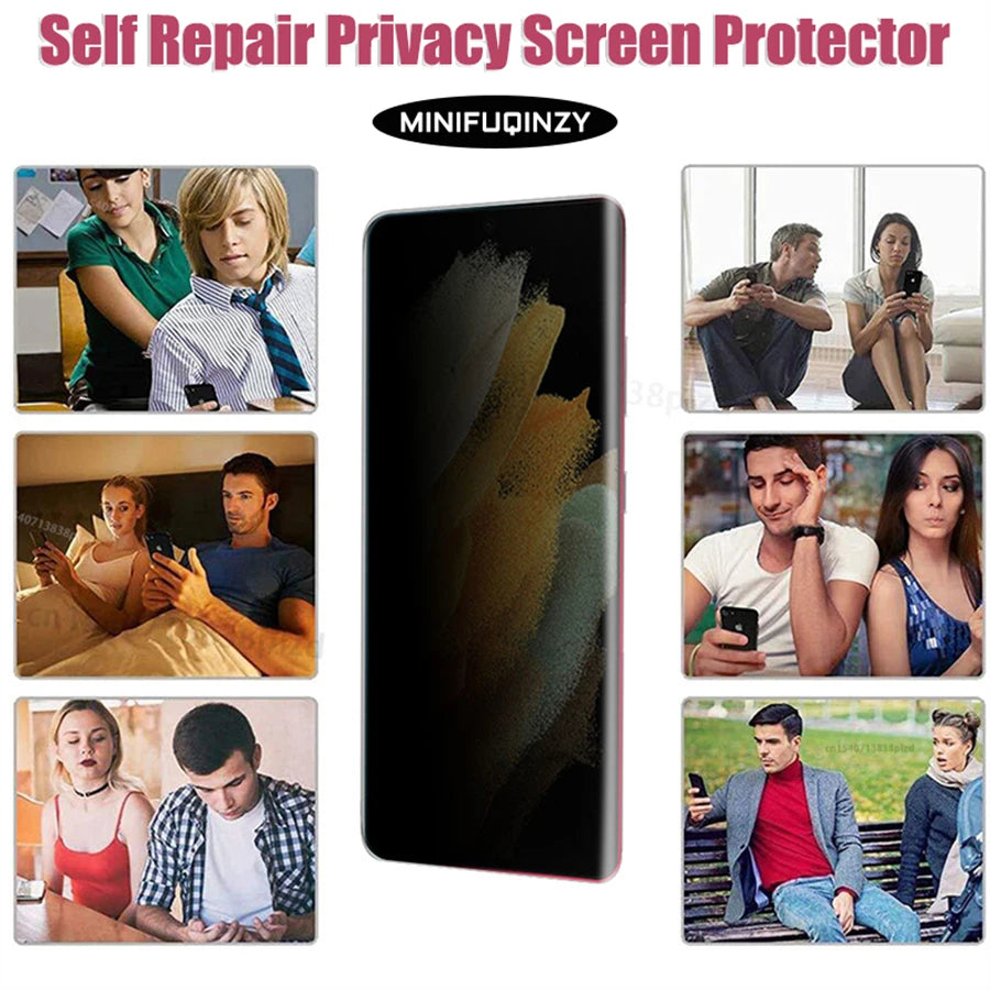 Self Repair Film For Samsung Galaxy S25 Ultra S24 S23 S22 S20 Plus FE Privacy Screen Protector Unlock S21 5G Note 20 Not Glass
