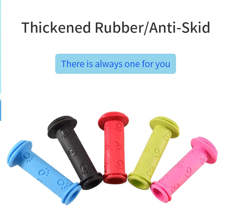 1 Pair Rubber Bike Bicycle Handlebar Grips Anti-slip Kids Girls Boys Scooter Handlebar Colorful Streamers Decoration Ribbon