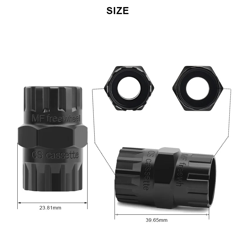 Bike Flywheel Remover Socket Tool Wear-Resistant High Strength Steel Bicycle Cassette Flywheel Lockring Remover MTB Repair Tools