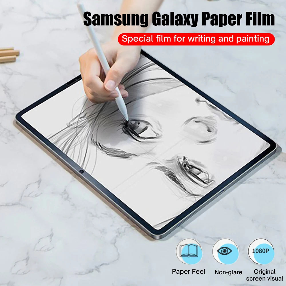 2Pcs Paper Feel Screen Protector For Samsung Galaxy Tab S9 S8 S7 S6 S6 Lite S5E S4 A8 A7 Lite A 10.1 10.5 Film Screen Protector