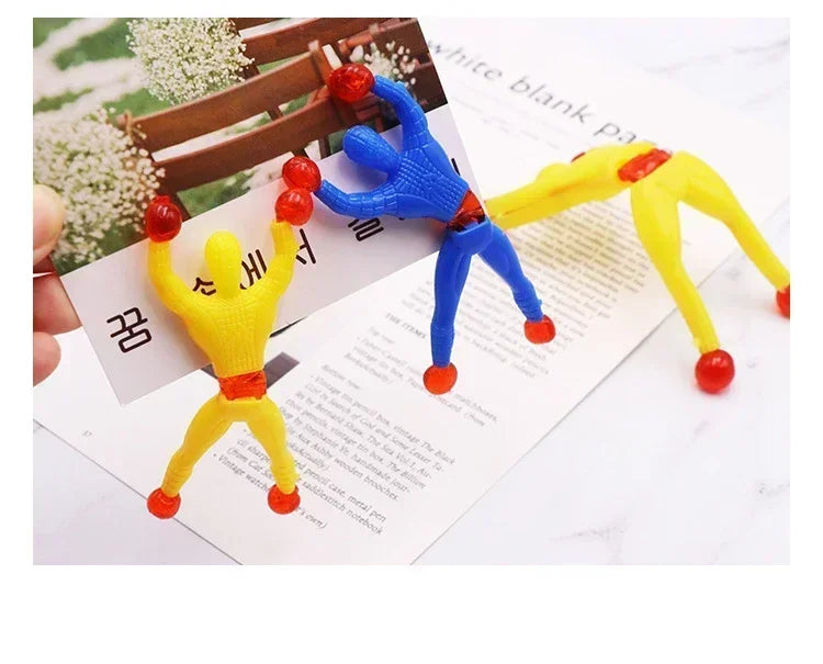 5-50 Pcs/set 9cm Sticky Toy Window Men With Sticky Hand 3 Toys Color And Years Over Plastic Suitable Feet For Children
