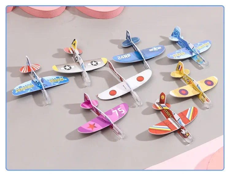 20-100 Pcs/Bag Gliders Planes Foam Assemble Airplane Toys Kids Birthday Gifts Party Favors Children School Prizes Goodie Fillers