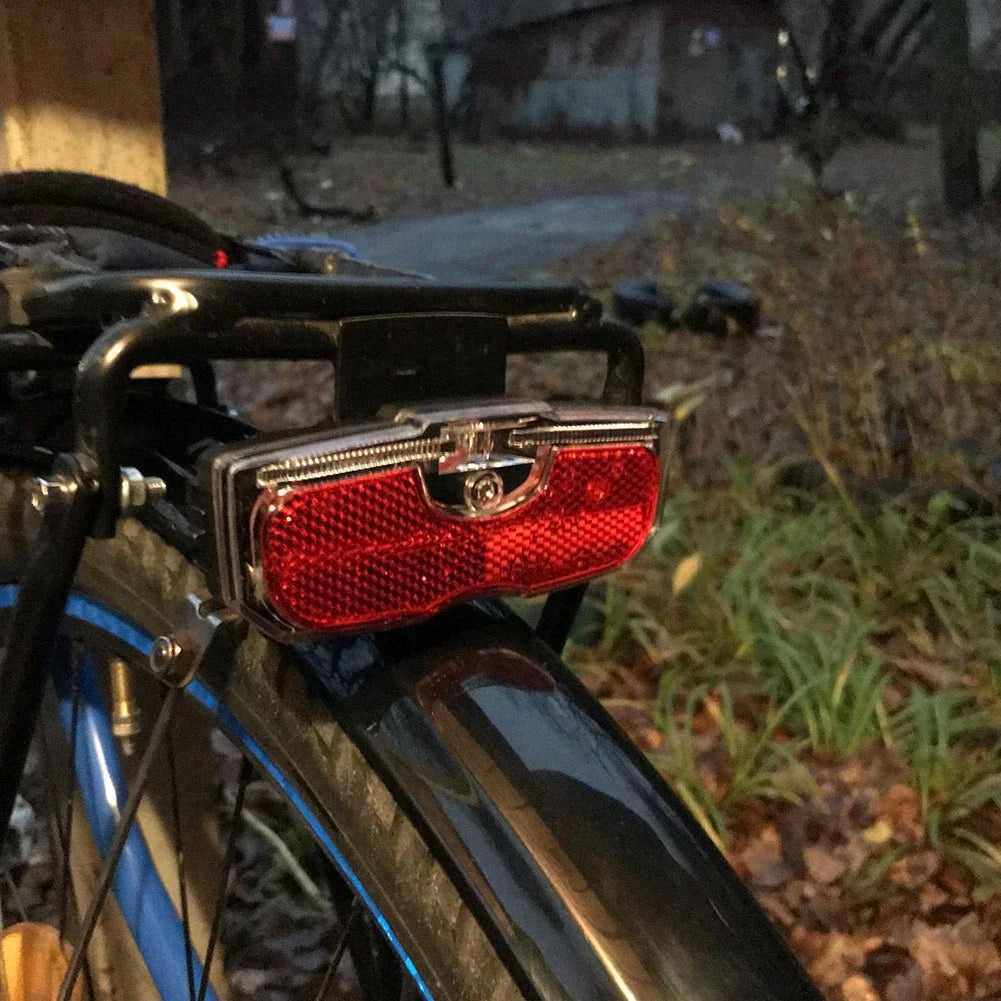 Bike Bicycle Rear Reflector Tail Light for Luggage Rack Battery Powered Reflective Taillight Bicycle Accessories