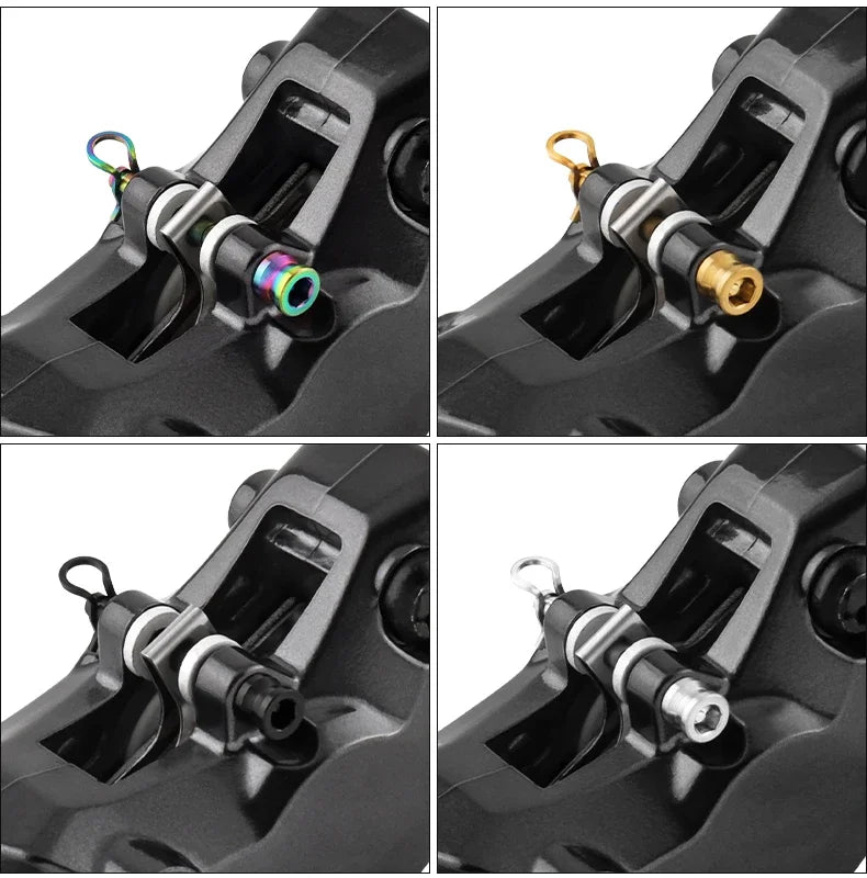 MUQZI 2pcs Disc Brakes Caliper Titanium Alloy M4 Fixing Bolts Bicycle Disc Brake Pad Ultralight Mount Screws Cycling Accessories