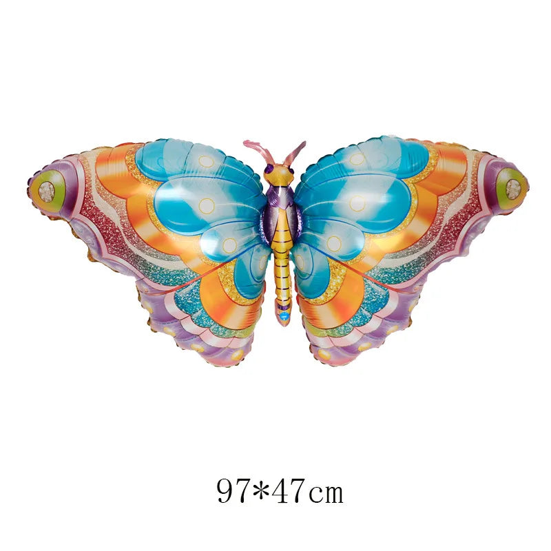 Large Butterfly Aluminum Foil Balloons Butterfly Helium Air Globos Birthday Party Decorations Baby Shower Kids Toy Photo Props