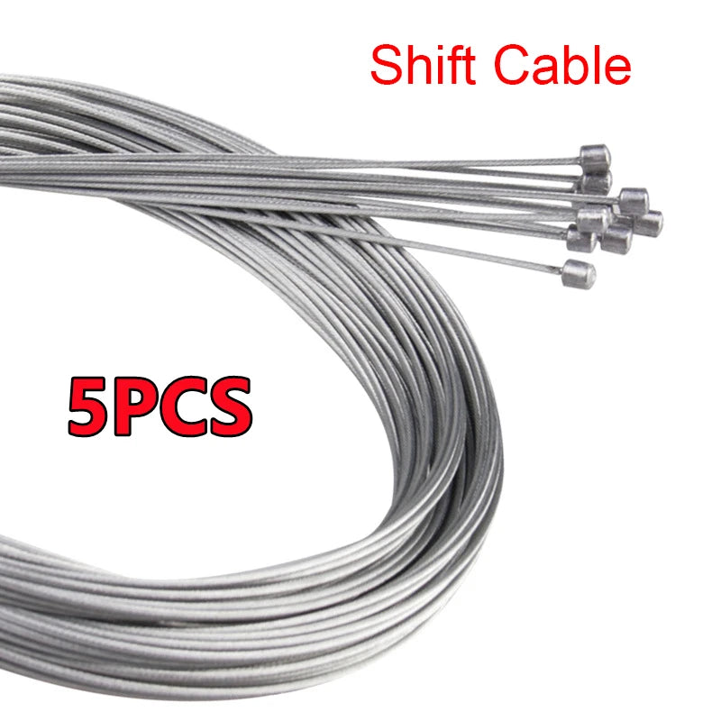 10/5/3/1PC 2M MTB Bicycle Brake Line Bicycle Speed Line Fixed Gear Shifter Gear Brake Cable Set Core Inner Wire MTB Road Bike