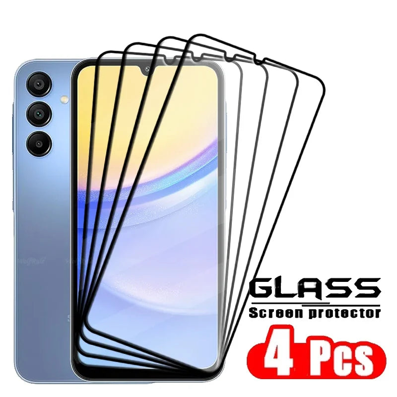 4PCS Full Cover Glass For Samsung A16 Glass Samsung Galaxy A16 Tempered Glass HD 9H Cover For Screen Protector Samsung A16 A 16
