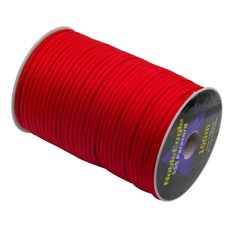 Military 550 Paracord Rope 100M 50M 31M 7 Strand 4mm Parachute Cord Outdoor Camping Survival Gear DIY Bracelet Tent Line